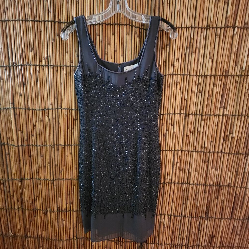 Goreous silk beaded sheath dress size 2